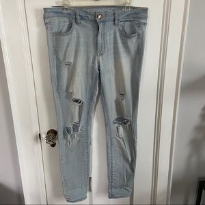 light washed denim jeans